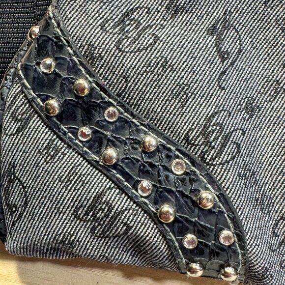 Vintage Y2K Baby Phat Denim Monogram Backpack - Picture 6 of 9